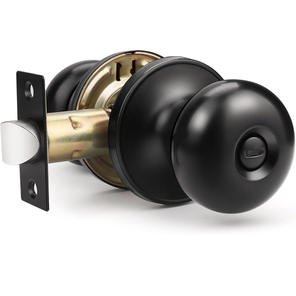 NIB GOBEKOR BLACK KEYLESS DOOR KNOB